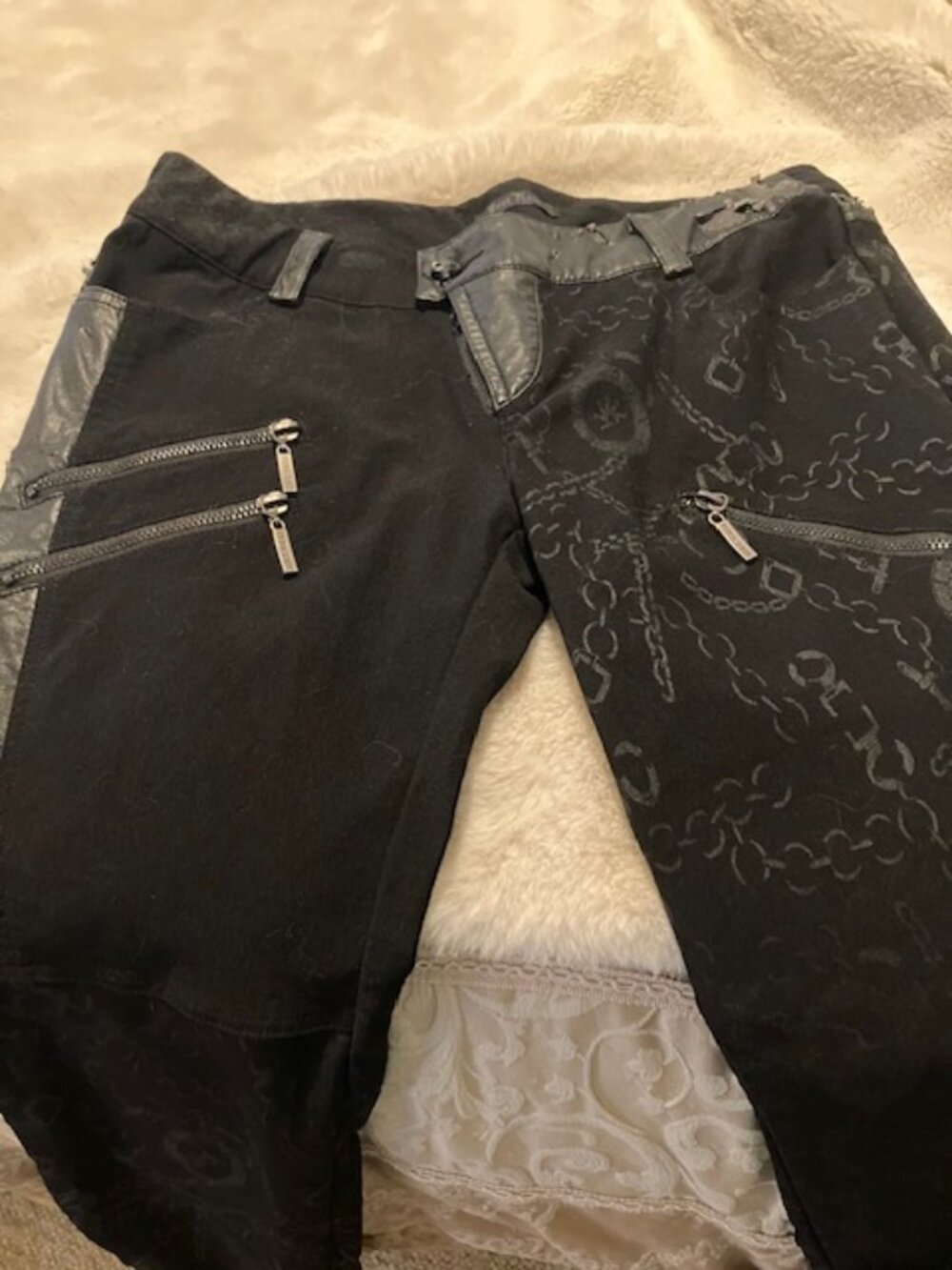 Punk Rave Pencil Pants with chain pattern - NWOT - Picture 3 of 4